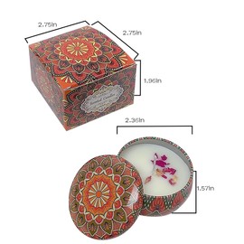 HYCSC Gardenia Scented Candles, Aromatherapy Candles for Home, Long Burn Scented Candles with Lid, Sustainable Use of Tin Boxes for Birthday Valentine Mother's Thanksgiving Day Present