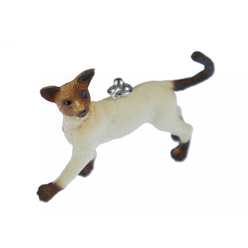 Miniblings Siamese Cat Key Ring Chain Keychain Pet Cats Animal