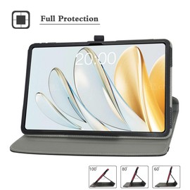 MAMA MOUTH for TECLAST P60Ai Rotating Case,360 Degree Rotary Stand with Cute Pattern Cover for TECLAST P60Ai 12" Tablet(Not Fit TECLAST T60),Black