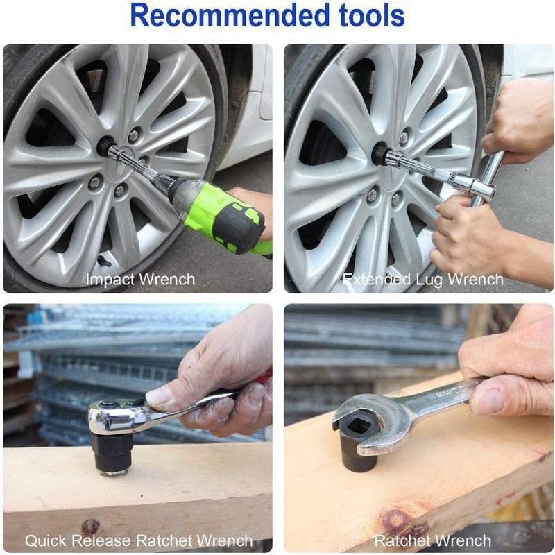 10 PCS Nut Remover Impact Nut Extractor Set, Bolt Extractor