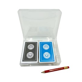 Baron Barclay Two Decks of ACBL Playing Cards in a Plastic Double Deck Box with Pencil