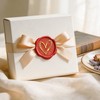 50Pcs Heart Wax Seal Stickers Self-Adhesive Envelope Seal Stickers