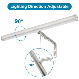 Xbuyee LED Picture Lights for Paintings Plug in, 14 inch 4W Adjustable Art Light Gallery Wall Light for Display Art Work, Brushed Nickel Finish, CRI90+, 3000K Warm White, ETL Listed