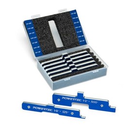 POWERTEC Router Setup Blocks Woodworking 7PC Set, Router Depth Gauge, Aluminum Routers Setup Bars, Spacer Blocks, Height Gauge Set for Table Saw, Band Saw, Measuring Bars, 3-Gauges-in-One - 71579