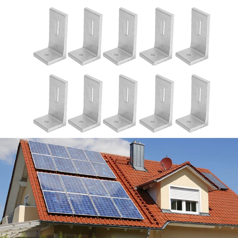 10PCS L Foot Solar Mount Aluminum Alloy Photovoltaic Panel Mounting