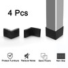 sourcingmap Furniture Angle Iron Foot Pads L Shaped Rubber Leg
