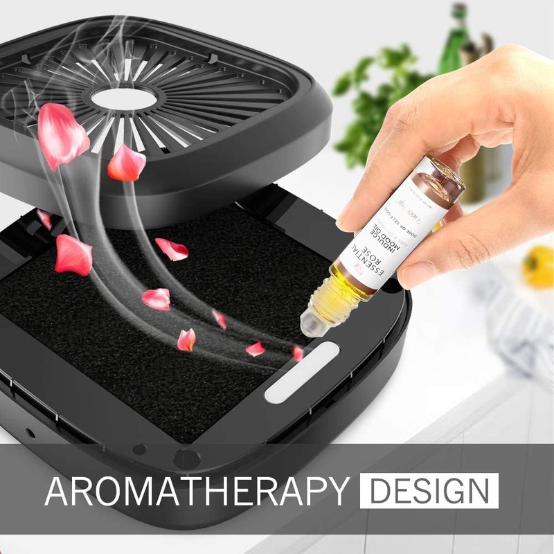 GESPERT Multifunctional Smokeless Ashtray, Ashtrays for Smokers Indoor, USB Rechargeable