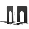 Book Ends, Heavy Duty Bookends for Shelves, Anti-slip Base, Black,