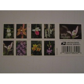 Wild Orchids Stamp Booklet Forever Stamps Scott 5444