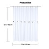 DOSLY IDÉES Farmhouse Shower Curtain, White Cloth Button Curtain, Cotton