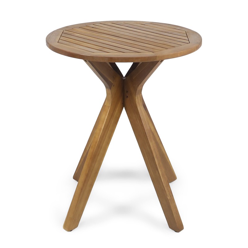 Christopher Knight Home Brigitte Outdoor Round Acacia Wood Bistro Table