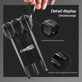 CyeeLife Dart Carrying case, Adjustable Dart Case, Portable Dart Storage Box with Key-Locking Clasp