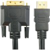 Fosmon 6FT HDMI to DVI D 24+1 Male Gold Adapter