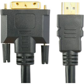 Fosmon 6FT HDMI to DVI D 24+1 Male Gold Adapter Cable HDTV Projector Laptop Cord Plug