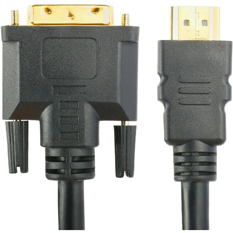 Fosmon 6FT HDMI to DVI D 24+1 Male Gold Adapter
