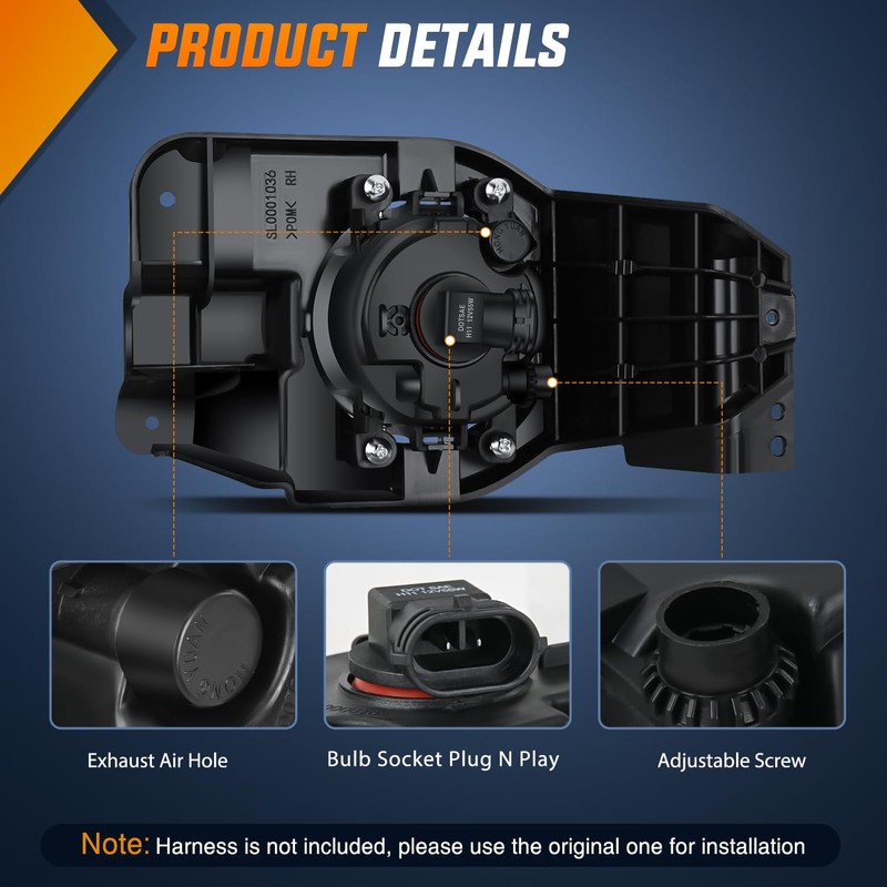 Nilight Fog Lights Assembly Compatible with 2013 2014 2015 Ford