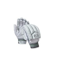 Gunn & Moore GM Cricket Batting Gloves | 202 | Lightweight Design | Cotton Palm | Extra Small Junior Left Handed | 1 Pair | Approx 300 g per Pair, White/Grey & Black