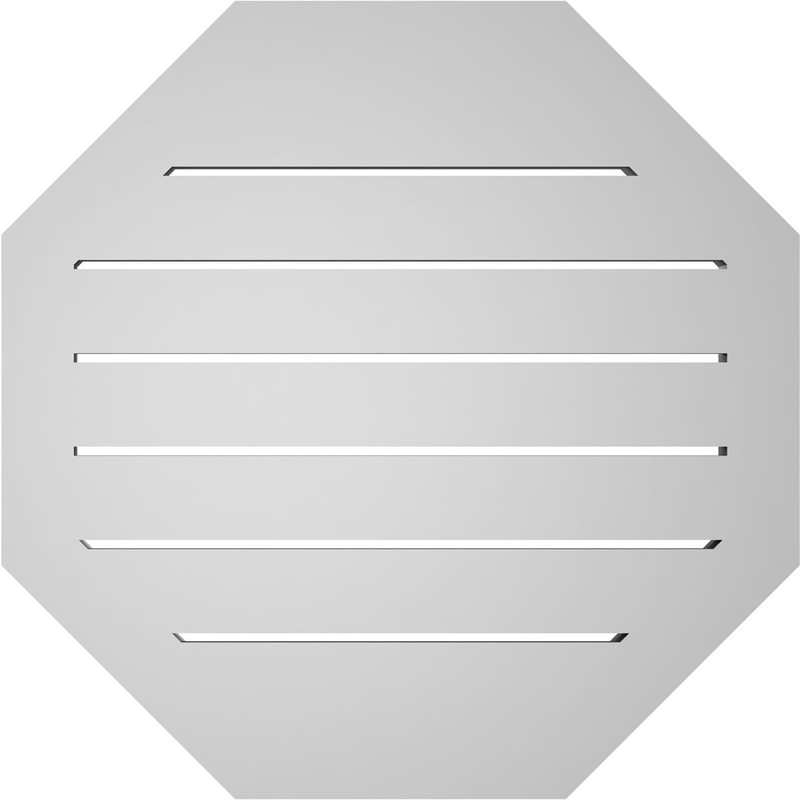 Ekena Millwork GVPOC22X2202SF Octagonal Surface Mount PVC Gable Vent, 22"W