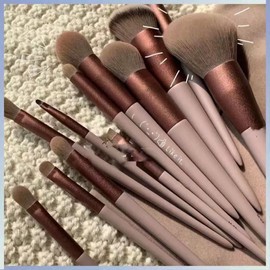 Beginner's Four Seasons Green Quick-Dry 13-Piece Mini Makeup Brush Set Free Size/13 Yellow Cloth Bag Makeup Brushes 15ea