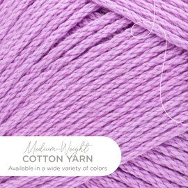 Lion Brand Yarn 24/7 Hilo de algodón, orquídea