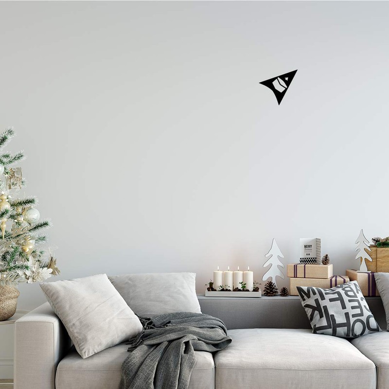 Qibla Direction Pointer (2pk) - Wall/Ceiling Decal Sticker (S005M) (Black)