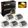 Partsam 5pcs 17 LED Clear Lens 5 * 3.75" Amber
