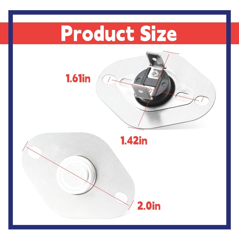 Dusledel 20162904 Primary Limit Switch 150°/110°Replacement for Goodman Furnace Replace