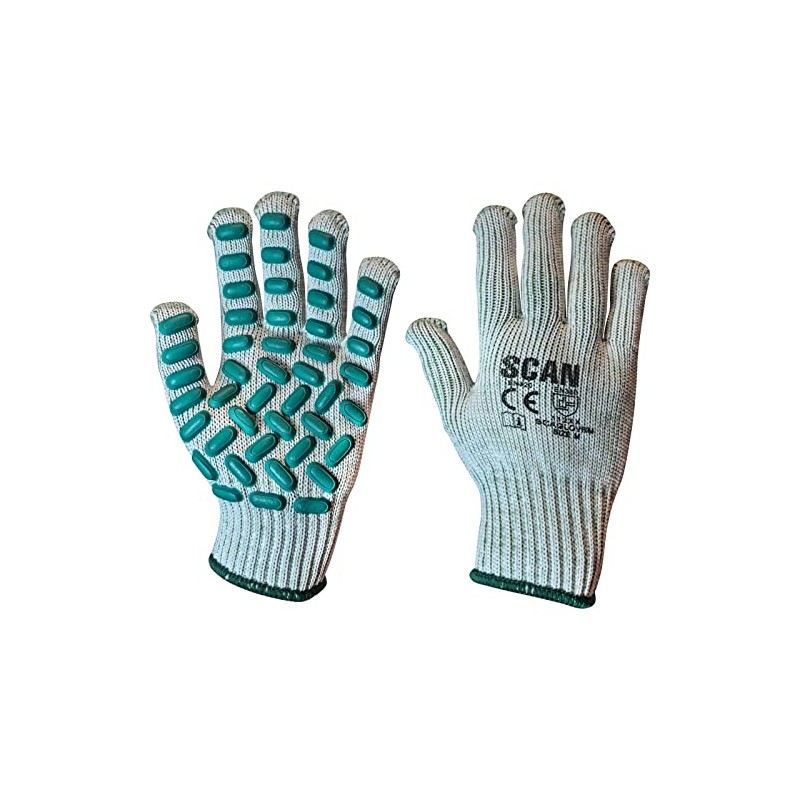 Scan SCAGLOVRM Vibration Resistant Gloves - Size 8