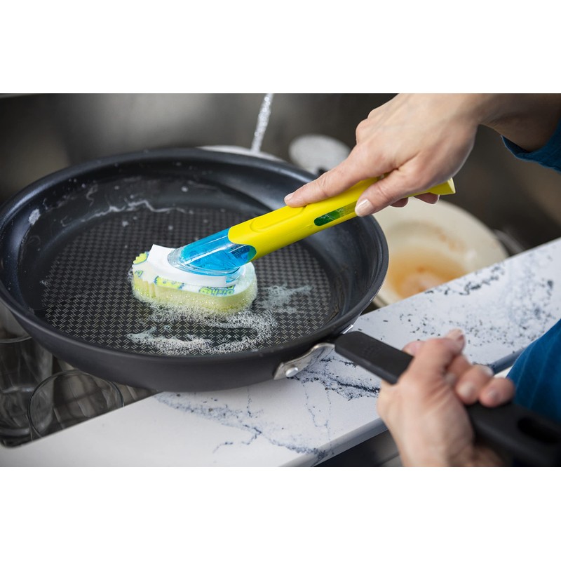 Scrub Daddy Dish Daddy Geschirrspüler Seifenspender Tellerwäscher Texturwechsel mit Standfuß