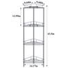 HuggieGems 4 Tier Floor Standing Corner Shower Caddy Organizer Shelf