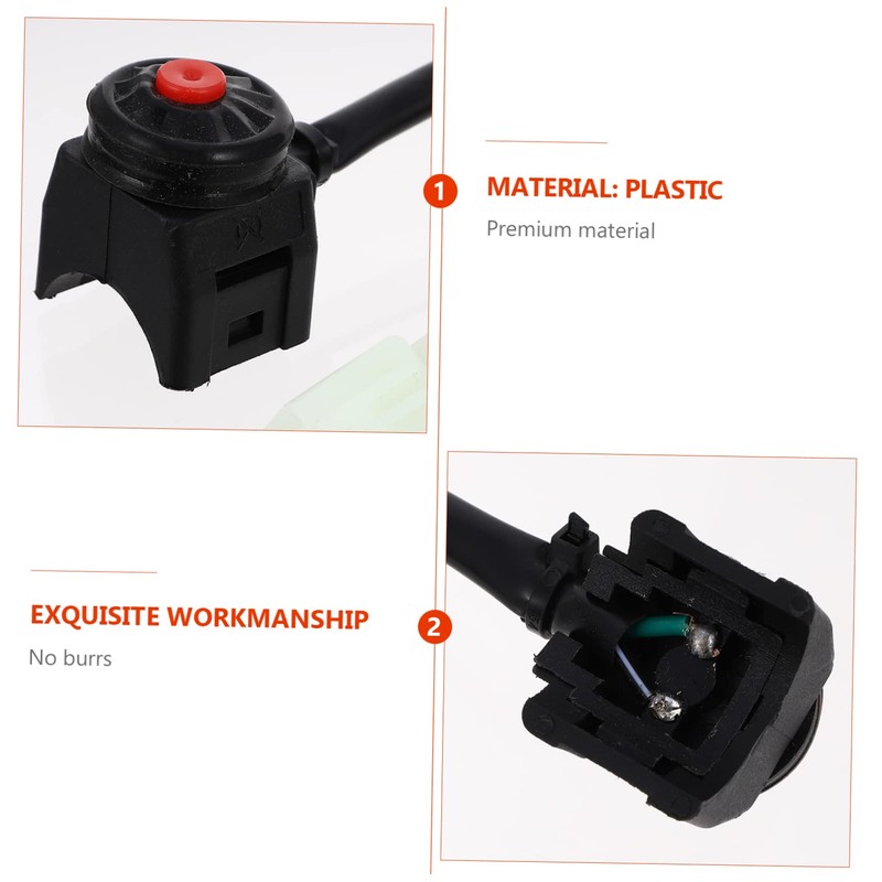 NOLITOY 2pcs Motorcycle Starter Kill Switch Button for ATV Dirt