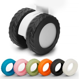 Luggage Wheel Covers suitcase Luggage Wheel Protector Covers for 2.1-2.4 inchs 8 Spinner Suitcases (8, color BLACK)