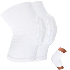 Brace Pads Elbow Protector, 1 Pair XS Arm Brace Support Fitness Arm Knee Protector, Breathable Anti-Collision Sponge Elbow Protection Pads for Basketball Football Tandem Elbow Pads Volleyball White