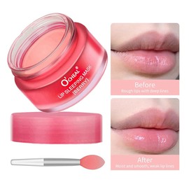 Lip Sleeping Mask, Lip Sleep Mask Overnight Lip Skincare Lip Oils, Lip Moisturiser for Dry Chapped Peeling Cracked Lips Fades Lip Lines, Lip Balm for Moisture Lip Care (Beere)