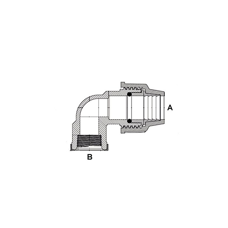 Cornat T610533 Irrigation System Angle Polyethylene Pipe Diameter 32 mm