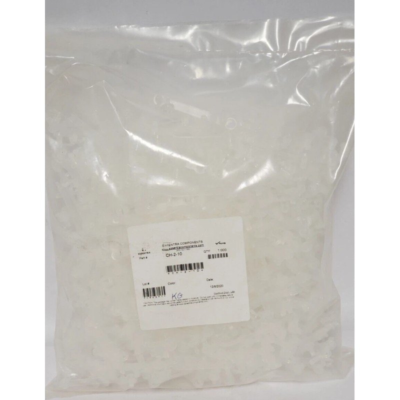 White ESSENTRA COMPONENTS CH-2-10 DUAL LOCKING LOT OF 1000