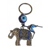 Feng Shui Import Elephant with Blue Evil Eye Protection Keychain