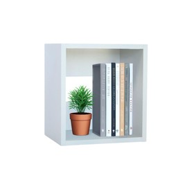 Custom Sized 1-Cube Cubby; Choose color, width, depth, and height. Units are 3/4 inch thick premium grade melamine for strong, solid unit. Easy assembly. Place on the floor or mount on a wall.