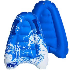 BACKYARD BLAST Deluxe Rider with Joint Cloth Material, Inflatable Body Board Slide Rider, 30.7" x 19.6" x 5.5", Blue