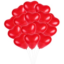 Palloncini a forma di cuore, rossi, 100 pezzi, palloncini a forma di cuore, per decorazioni di nozze, matrimoni, matrimoni, anniversari, proposte di matrimonio, decorazioni JGA
