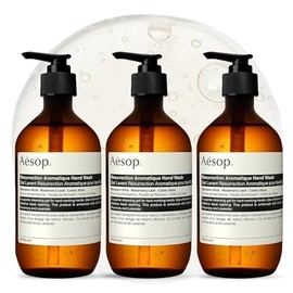 Aesop Jabón De Manos Aromático Resurrection | Limpiador Suave Con Aceites De Naranja, Romero Y Lavanda | 500 Ml / 16,9 Oz (Paquete De 3)