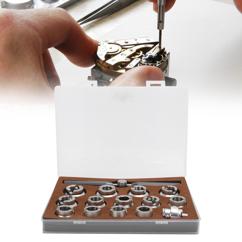 Watch Back Case Cover Opener Remover Wrench with 18.5‑36.5mm Dies