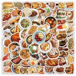 Funny Food Stickers 100 Pieces, Water Bottle Stickers, Beautiful Scrapbook Stickers, Stickers for Laptops, Computers for Teens, Kids, Girls (Food)
