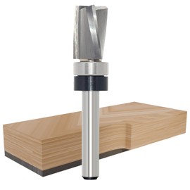 Downcut Spiral Flush Trim Router Bit 1/4 Shank, Carbide Head Flush Trim Template Router Bits, 1/2" Cutting Diameter, Long Sprial Bit for Woodworking Trimming, Grooves