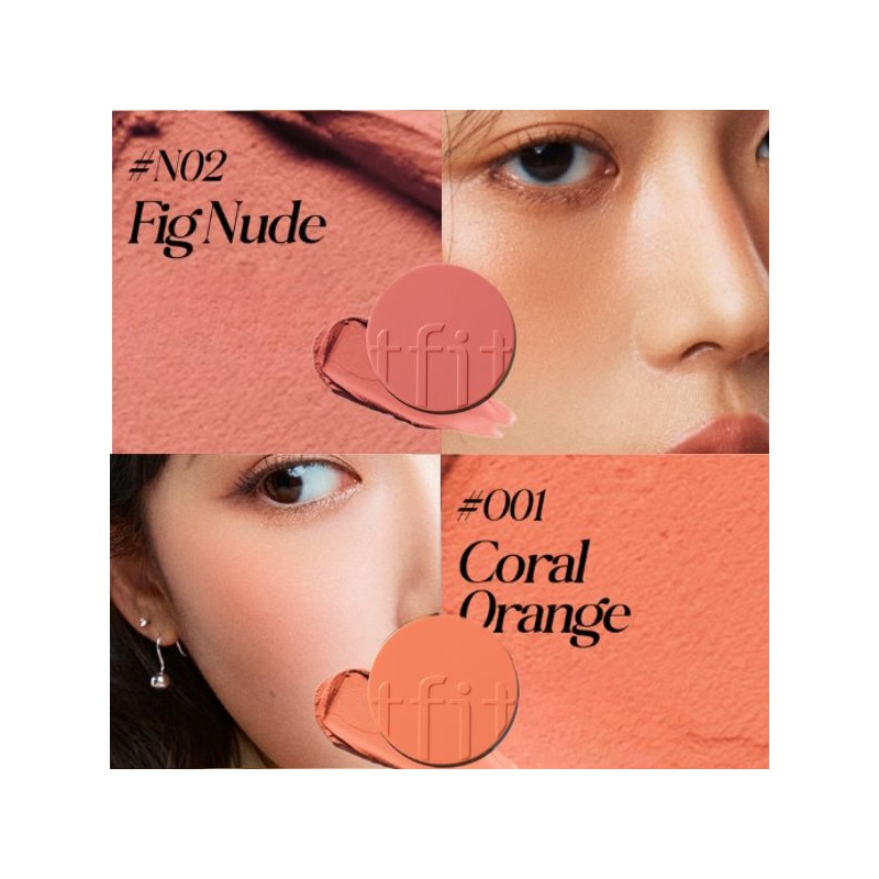 TFIT Fluffy Velvet Cushion Blush 4g, Color:P01 Milky Pink