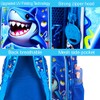 FTJCF 16" Shark Backpack for Boys, 3Pcs Kids Bookbag with