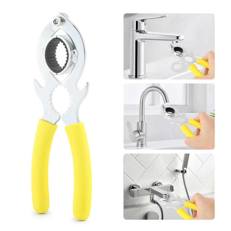 Hogurin Faucet Aerator Removal Wrench, Carbon Steel Alloy Aerator Key