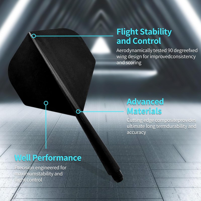 HRLORK 3 Packs Dart Flights Integrated Dart Flights and Dart