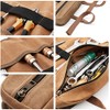 10 Pockets Tool Roll Bag, Robust 16 oz Waxed Cotton