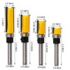 4PCS 1/4 Inch Shank Pattern Flush Trim Router Bit Set,
